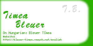 timea bleuer business card